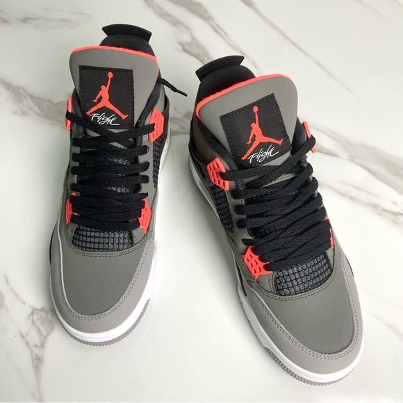 Jordan 4 Retro "Infrared" -Men's Athletic Mid-top Sneakers Shoes - Picture 1 of 10